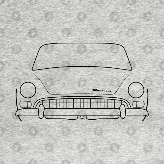 Sunbeam Tiger Mk II classic 1960s British car black outline graphic by soitwouldseem